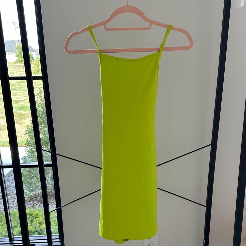 Pink Lily small neon yellow tennis dress. Like new